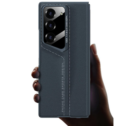 Full Protection Leather Case & Screen Glass For Galaxy Z Fold 6