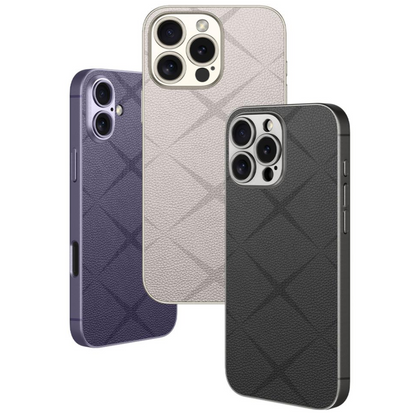 Business Texture Pattern Leather Case- iPhone