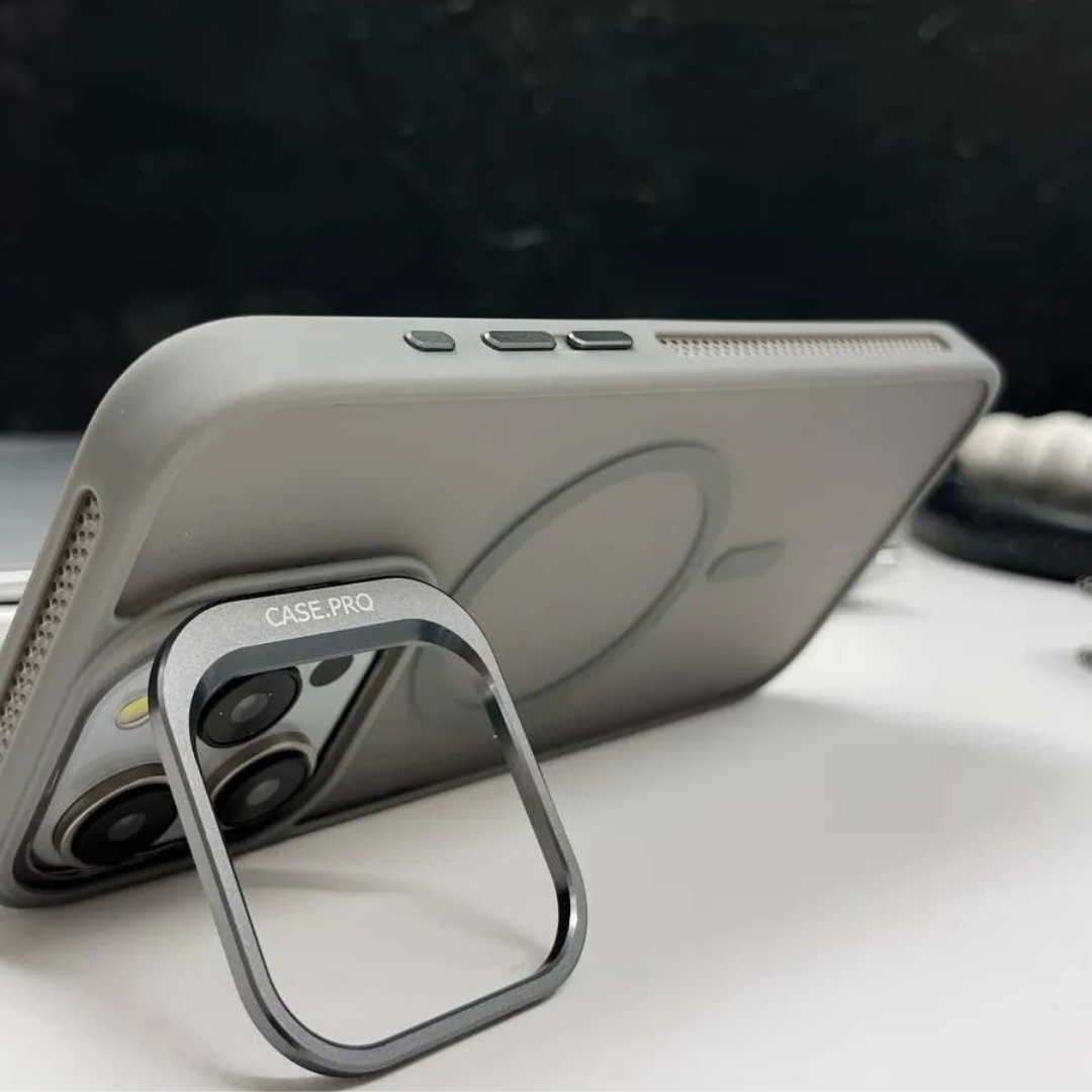 Metal Bracket Magnetic Kickstand Case- iPhone