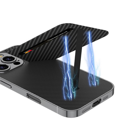 Ultra Thin Leather Card Holder and Magnetic Bracket With Kickstand Case- iPhone