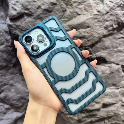 Carbon Fiber Hollow Heat Radiation Case for iPhone Series
