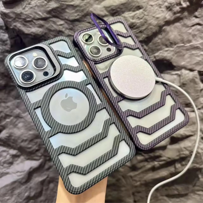Carbon Fiber Hollow Heat Radiation Case for iPhone Series