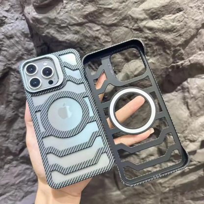 Carbon Fiber Hollow Heat Radiation Case for iPhone Series