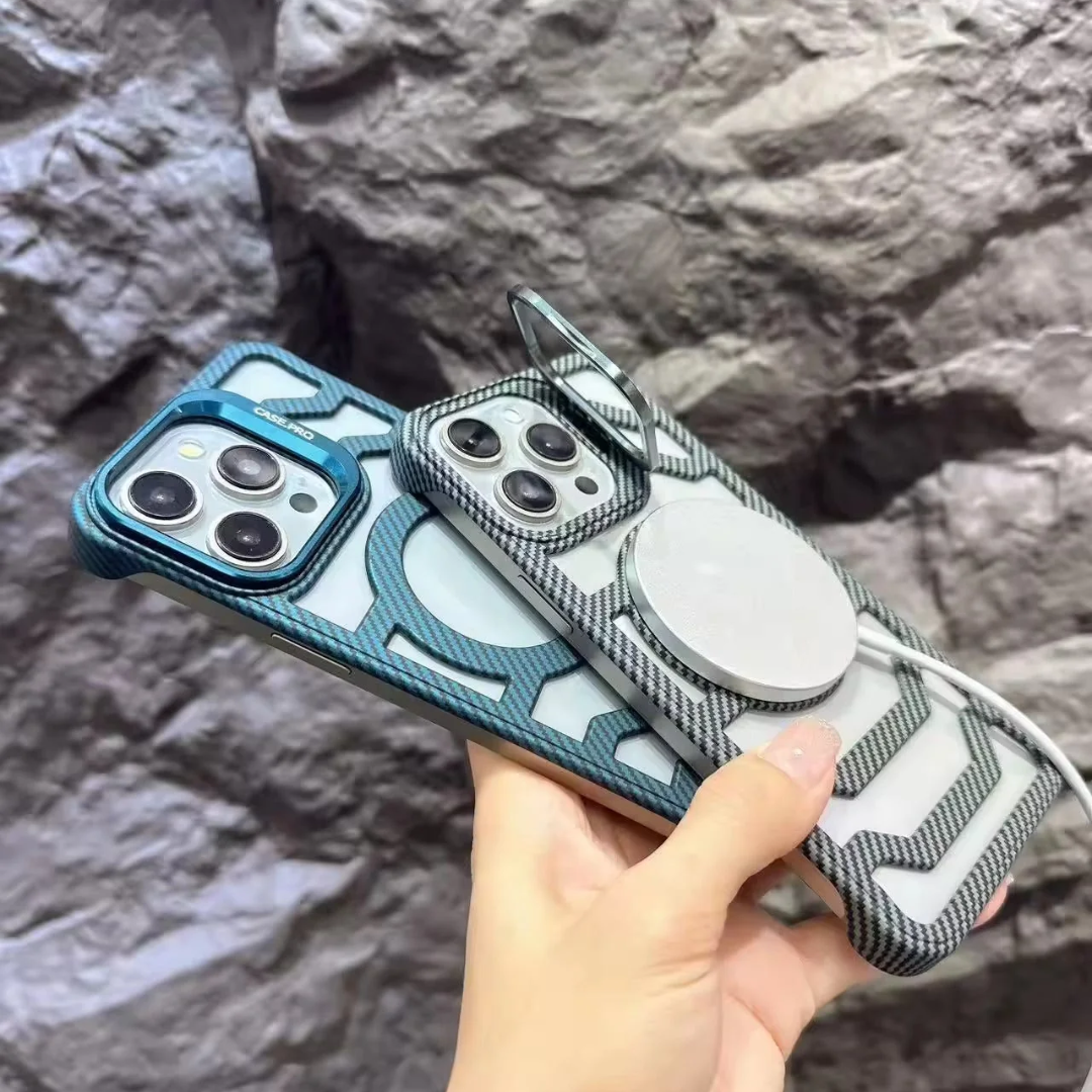 Carbon Fiber Hollow Heat Radiation Case for iPhone Series