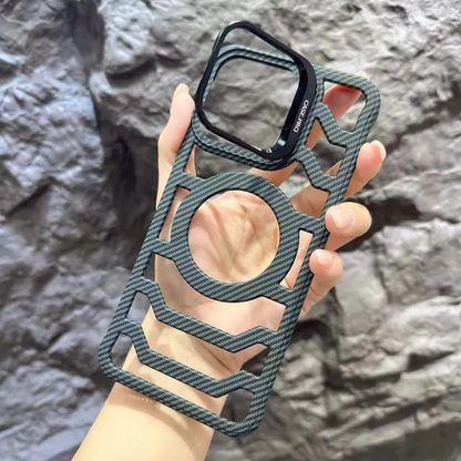 Carbon Fiber Hollow Heat Radiation Case for iPhone Series
