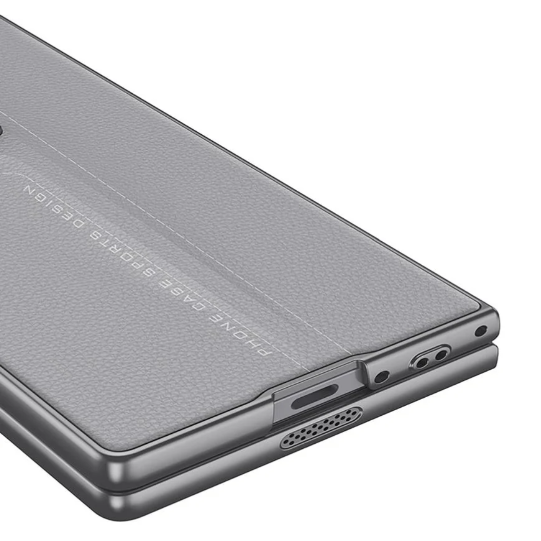 Full Protection Leather Case & Screen Glass For Galaxy Z Fold 6