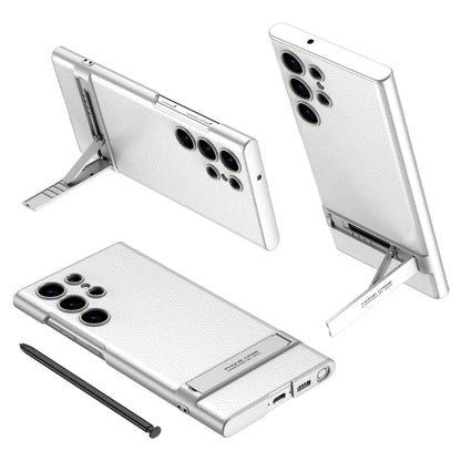 Shockproof Leather Side Stand Case For Galaxy S23 Ultra