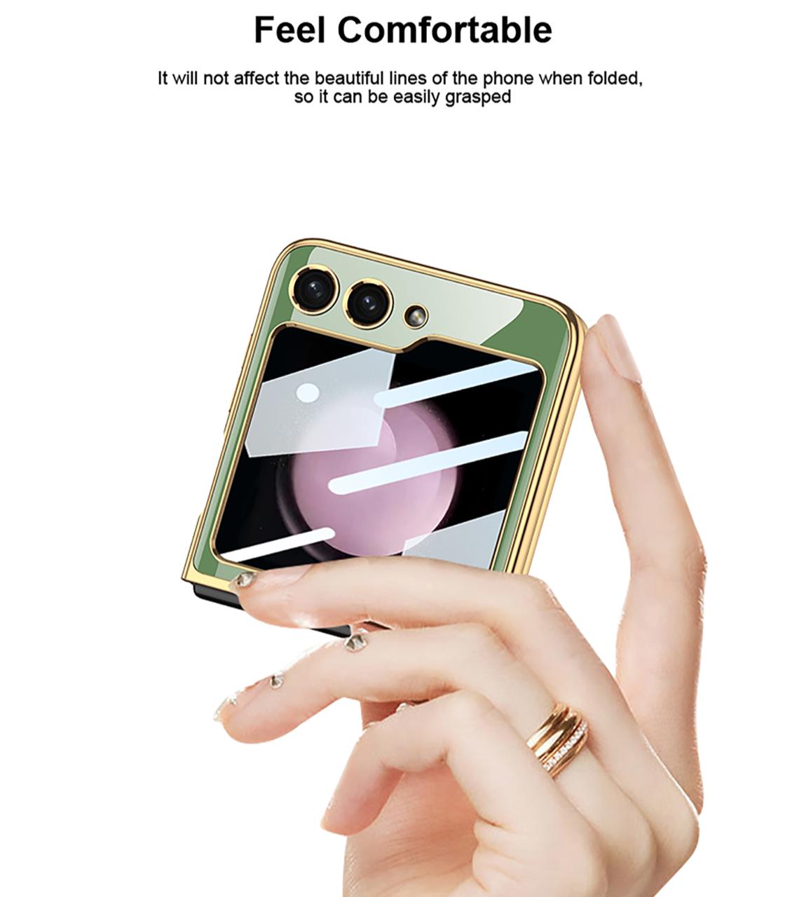 Samsung Galaxy Z Flip 5 Deer Pattern With Front Glass Case