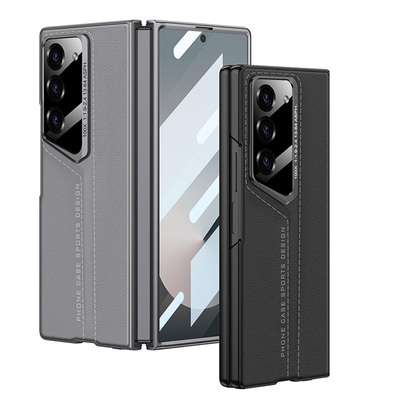 Full Protection Leather Case & Screen Glass For Galaxy Z Fold 6
