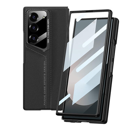 Full Protection Leather Case & Screen Glass For Galaxy Z Fold 6