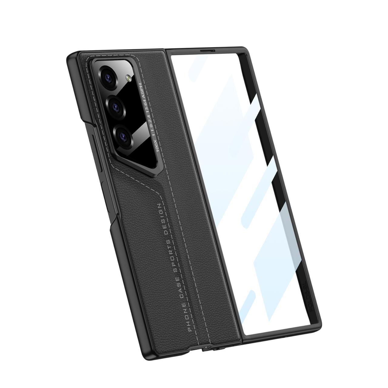 Full Protection Leather Case & Screen Glass For Galaxy Z Fold 6