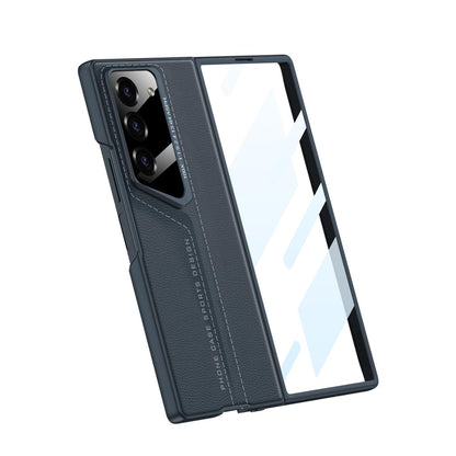 Full Protection Leather Case & Screen Glass For Galaxy Z Fold 6