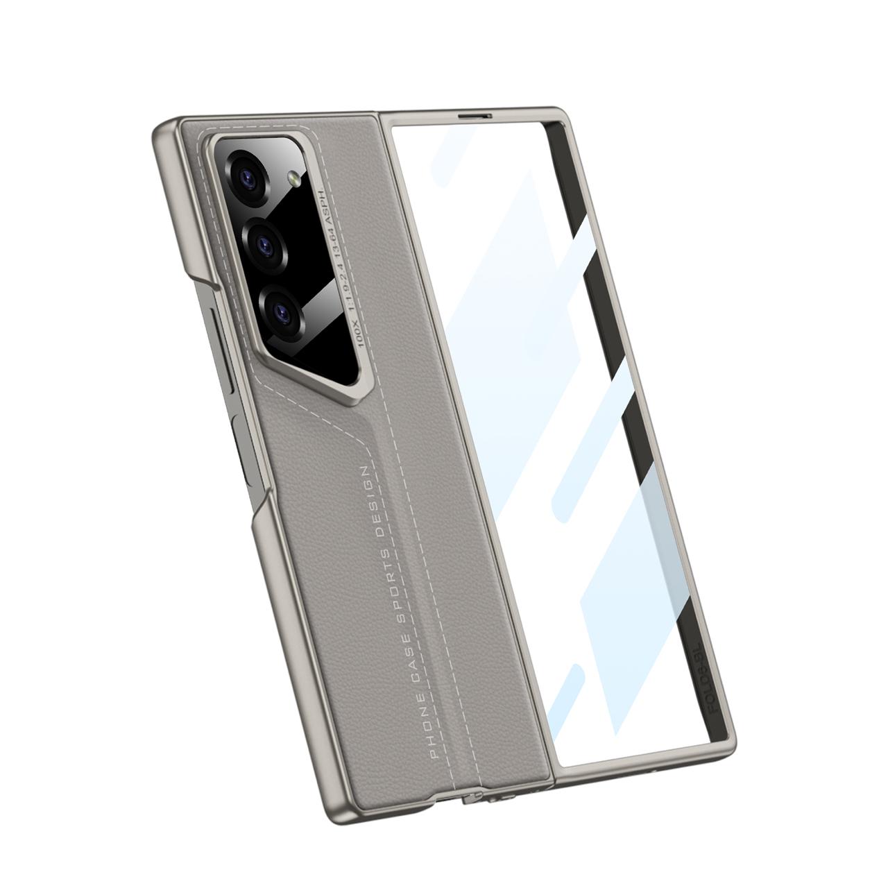 Full Protection Leather Case & Screen Glass For Galaxy Z Fold 6