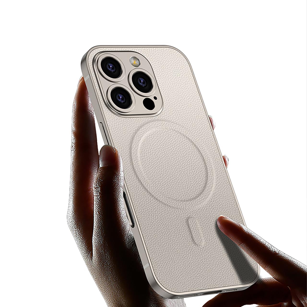 Shockproof Magsafe Leather Case- iPhone