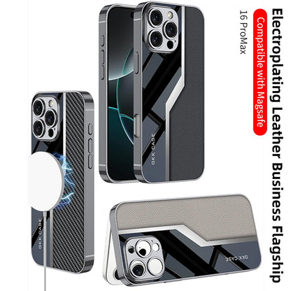 Electroplated Leather Classic Pattern Pro Case- iPhone