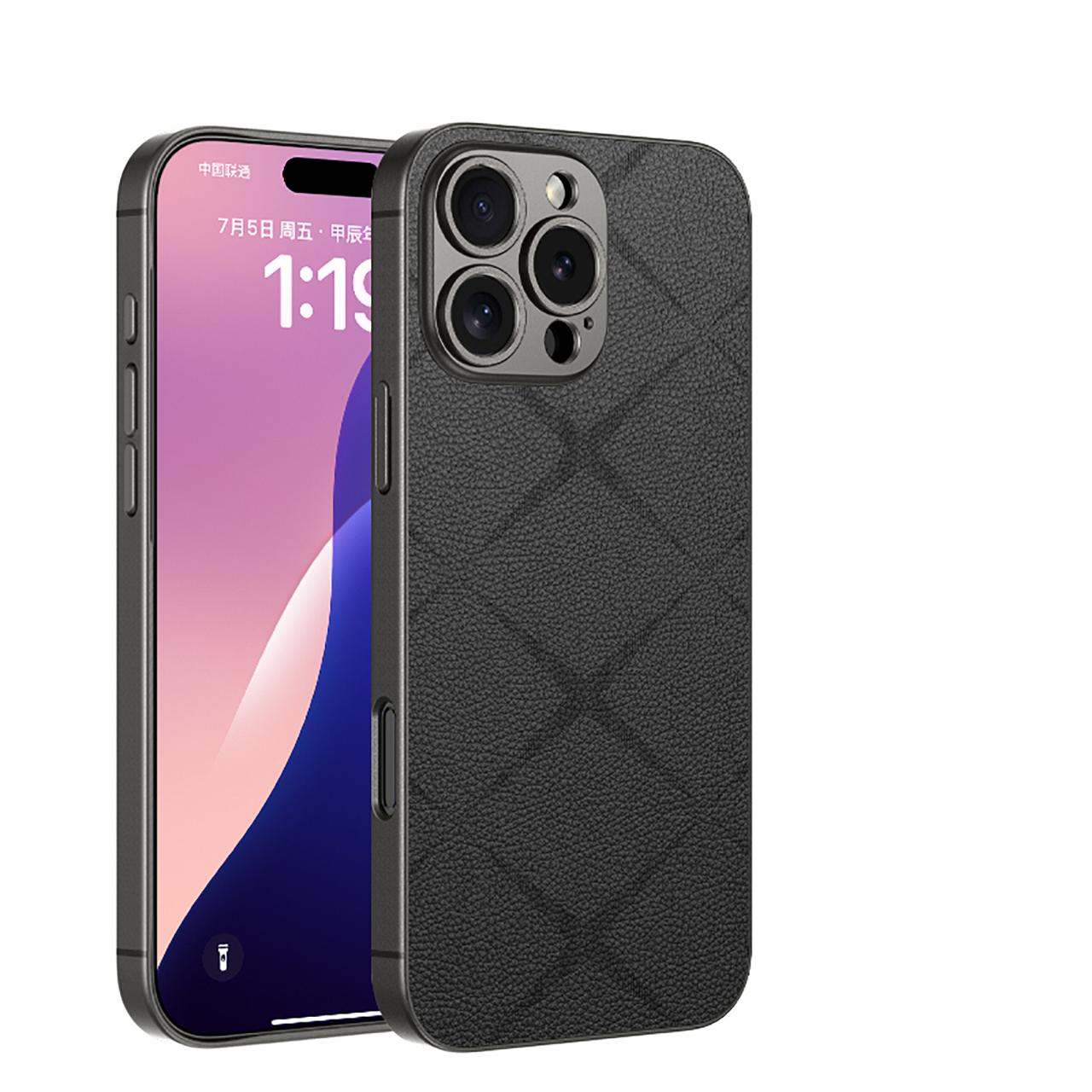 Business Texture Pattern Leather Case- iPhone