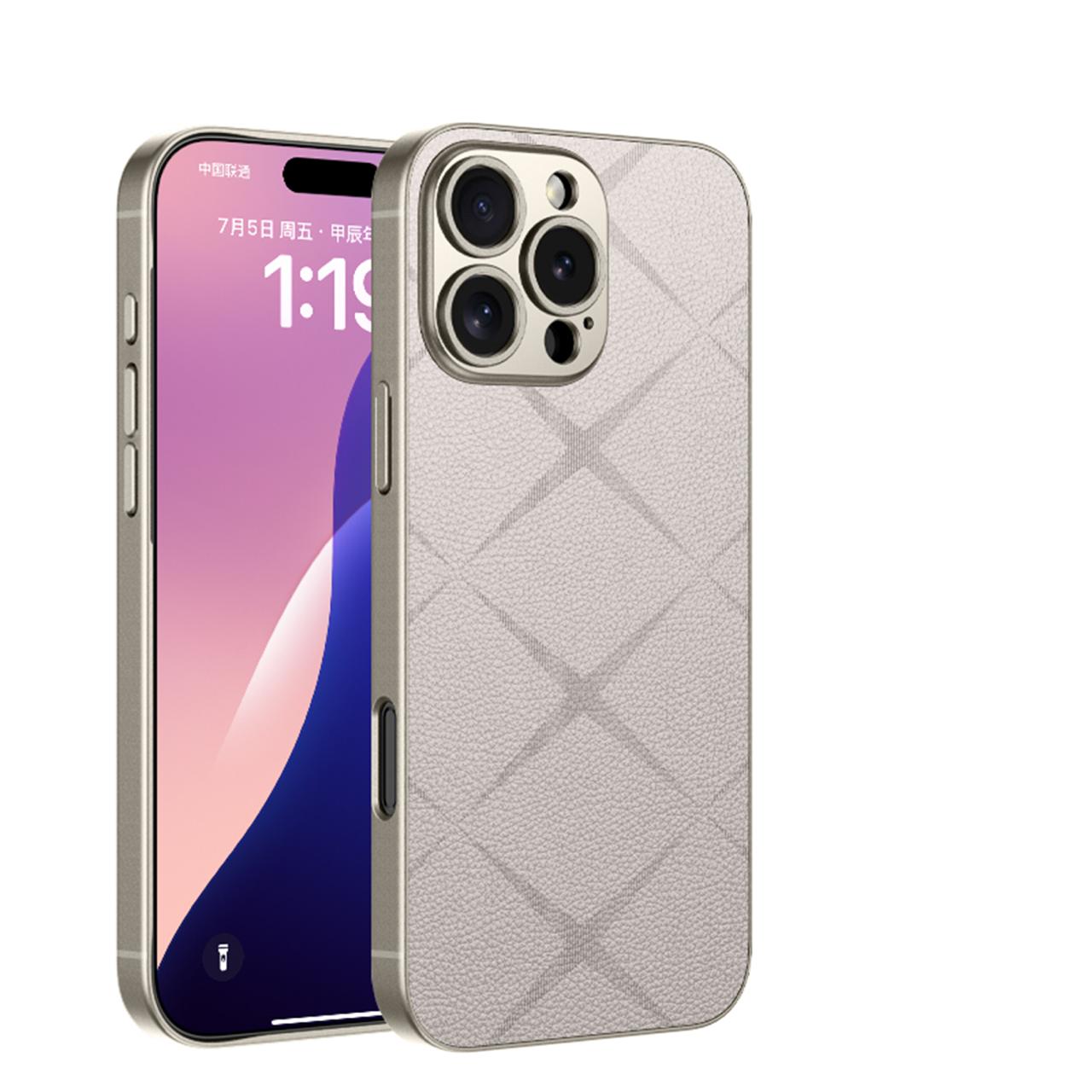 Business Texture Pattern Leather Case- iPhone