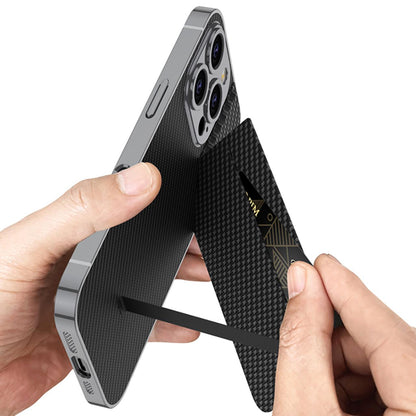 Ultra Thin Leather Card Holder and Magnetic Bracket With Kickstand Case- iPhone