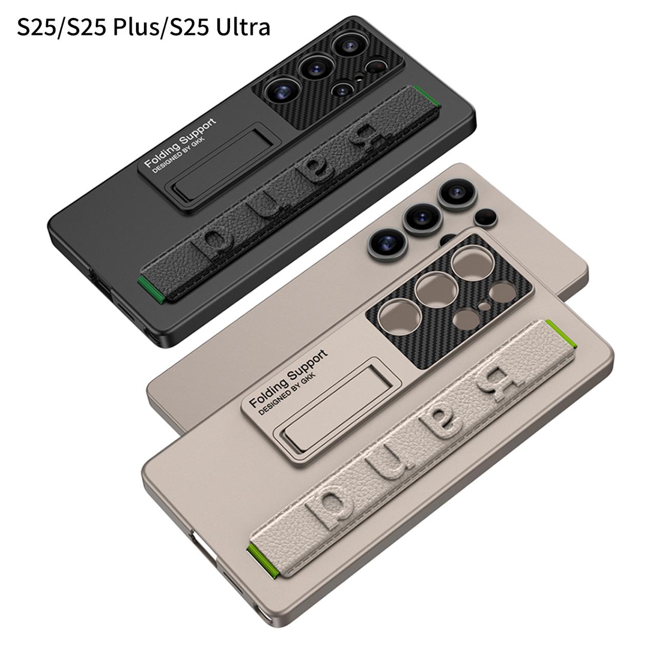 Elastic Wrist-Band Holder With Kick-Stand Case For Galaxy S25 Ultra