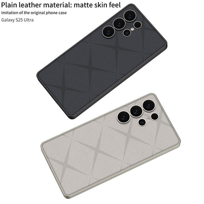 Business Texture Pattern Leather Case- Galaxy S25 Ultra