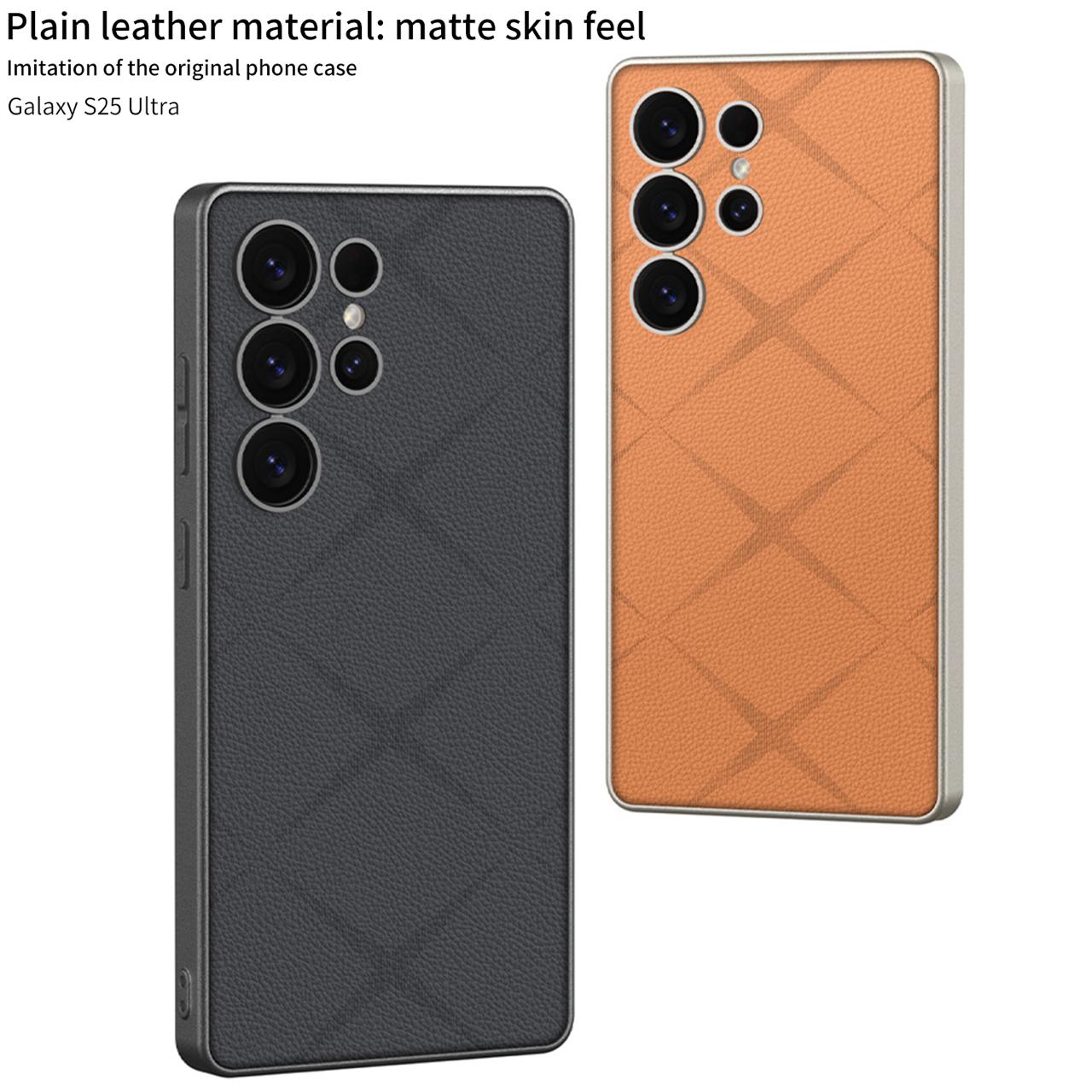 Business Texture Pattern Leather Case- Galaxy S25 Ultra