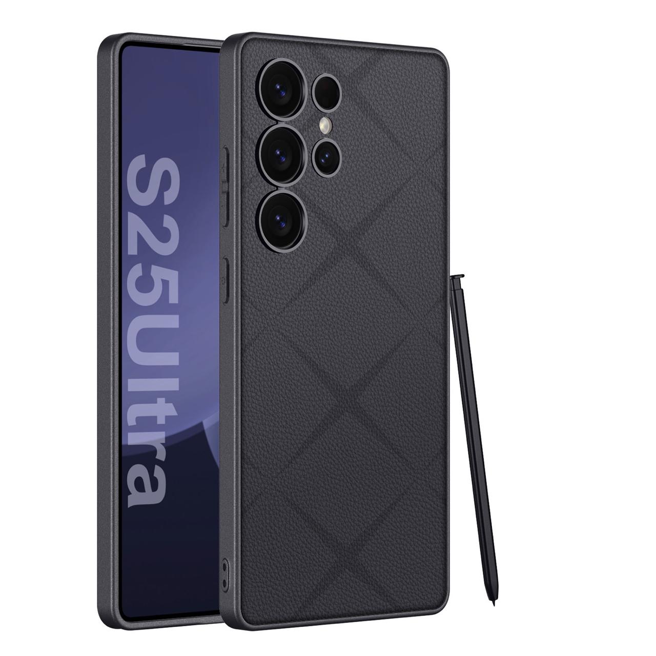 Business Texture Pattern Leather Case- Galaxy S25 Ultra