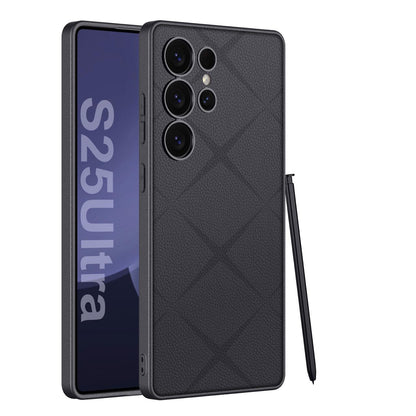 Business Texture Pattern Leather Case- Galaxy S25 Ultra