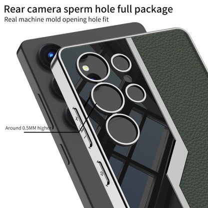 Electroplated Leather Classic Pro Case For Galaxy S25 Ultra