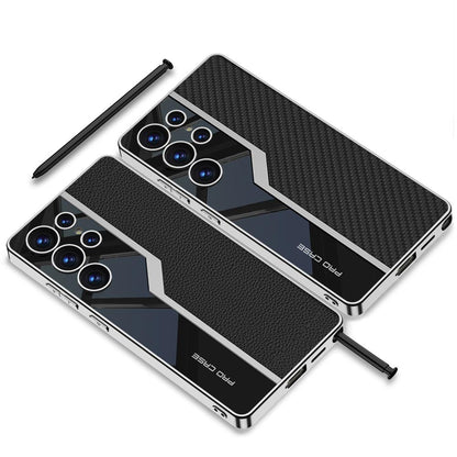 Electroplated Leather Classic Pro Case For Galaxy S25 Ultra