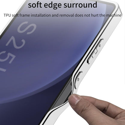 Electroplated Leather Duo Tone Frosted Case For Galaxy S25 Ultra