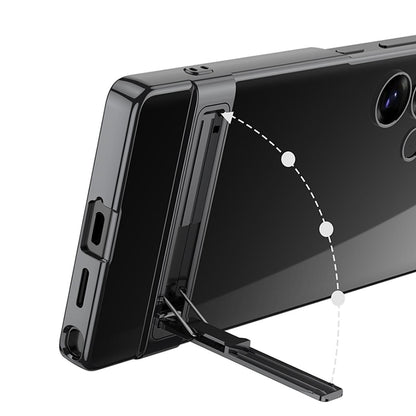 Ultra Clear Hybrid Transparent Side Stand Case- Samsung