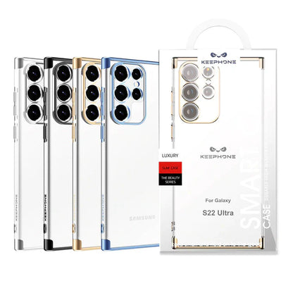 Electroplating Transparent Beauty Case For Samsung Galaxy S22 Ultra