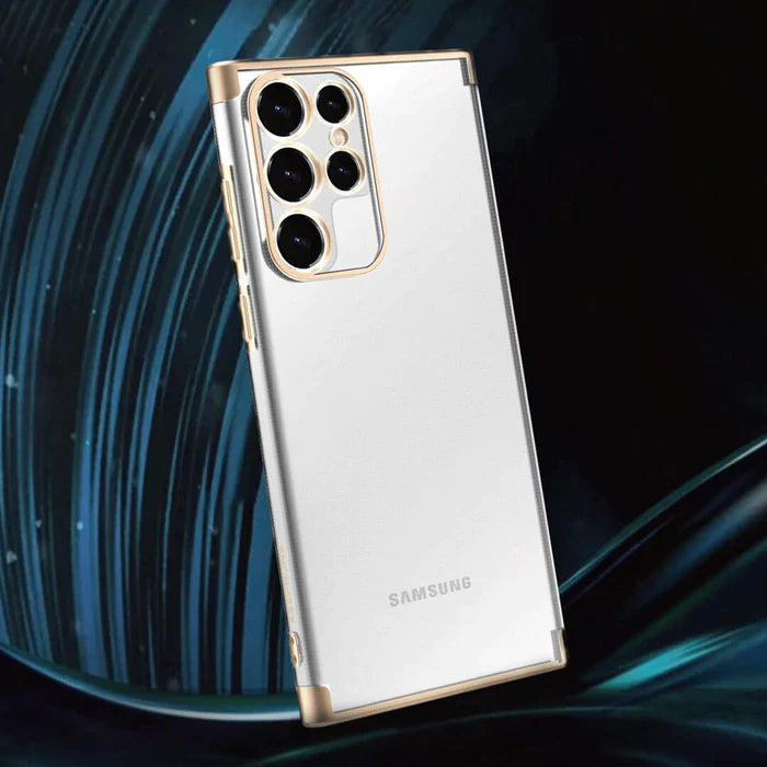 Electroplating Transparent Beauty Case For Samsung Galaxy S22 Ultra