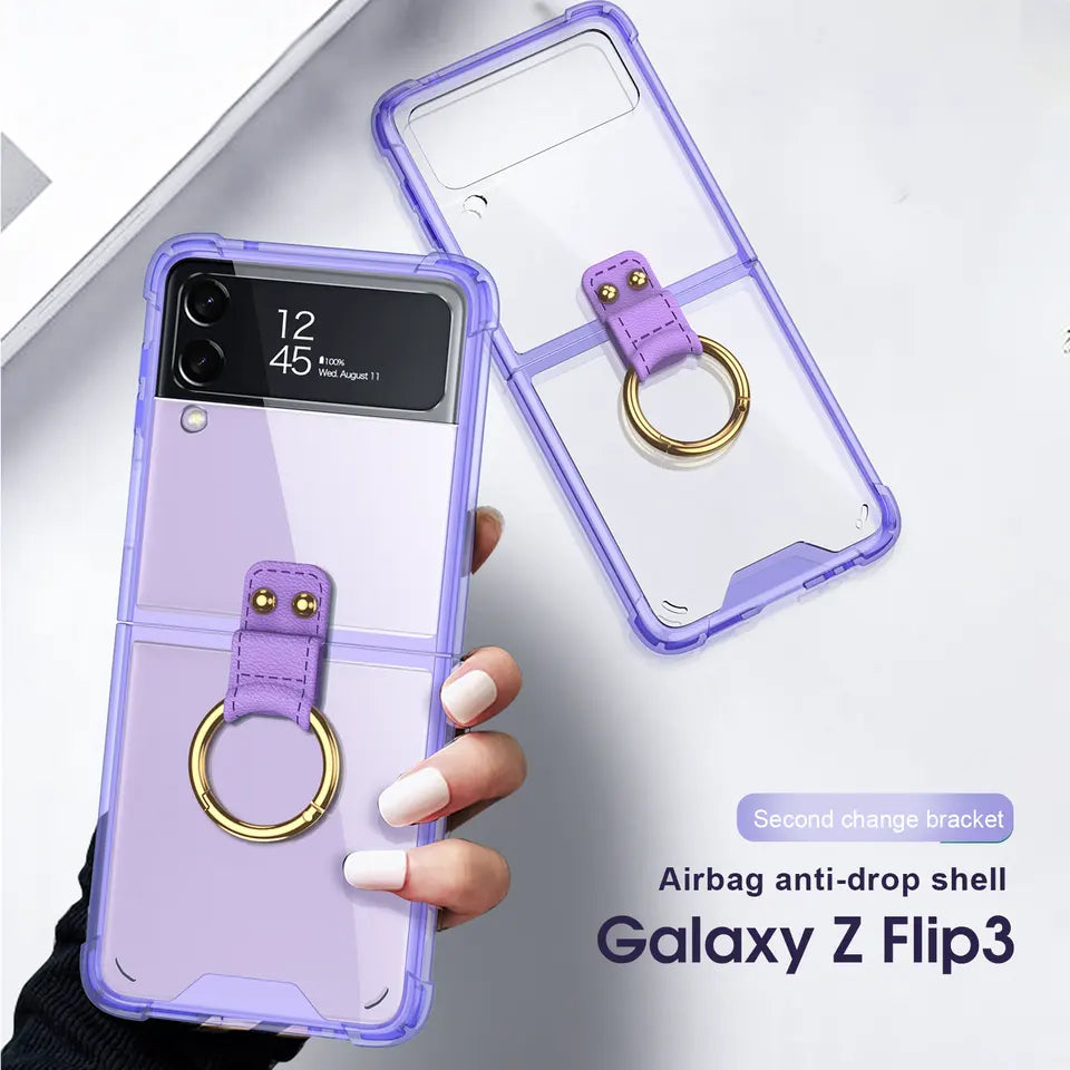 Acrylic Ring Case For Samsung Galaxy Z Flip 3