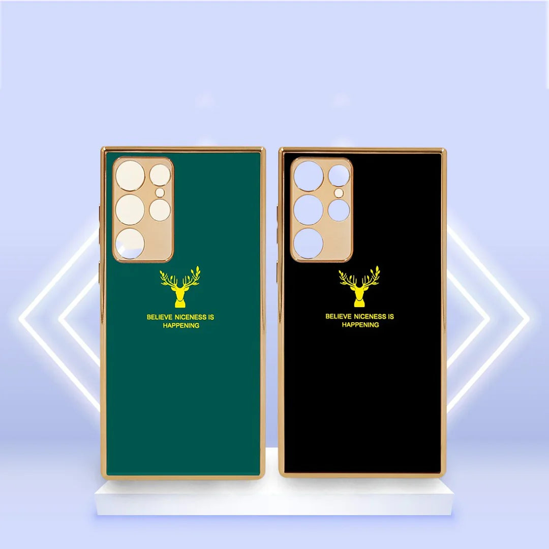 Luxury Golden Deer Protective Back Case for Samsung Galaxy S Series