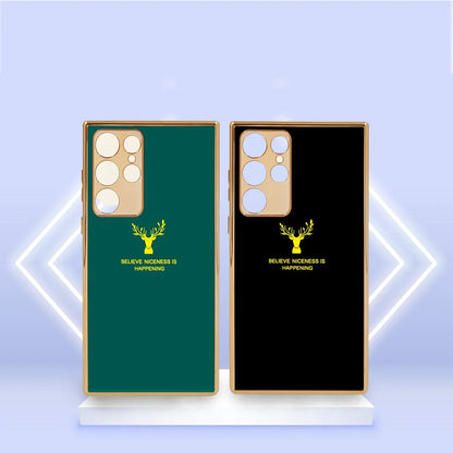 Luxury Golden Deer Protective Back Case for Samsung Galaxy S Series
