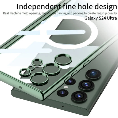 Transparent Magnetic Wireless Charging Case For Galaxy S24 Ultra