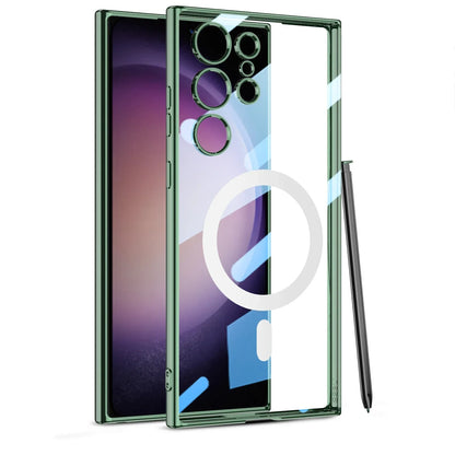 Transparent Magnetic Wireless Charging Case For Galaxy S24 Ultra