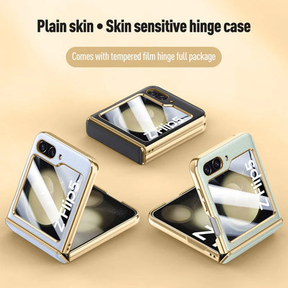 Leather Case With Hinge  Protection For Samsung Galaxy Z Flip 5