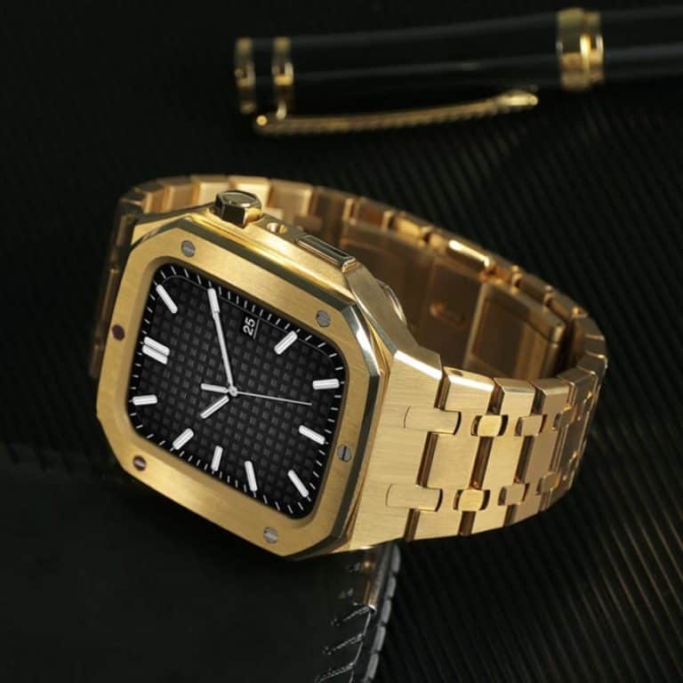 Premium Luxury Stainless Steel & Modification Kit Metal Case Straps For Smart Watch ( 44MM 45MM)