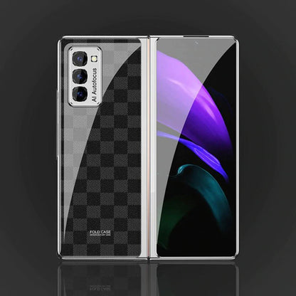 Galaxy Z Fold3 Check Pattern Glass  Case