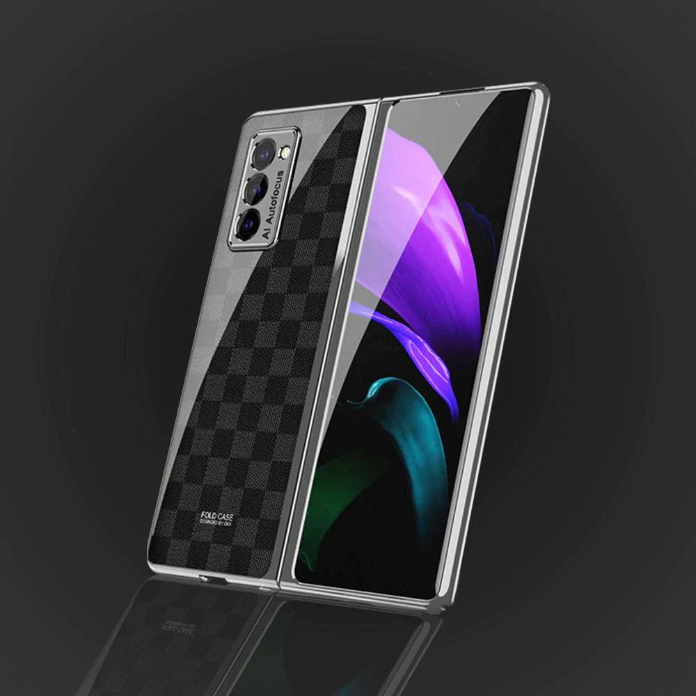 Galaxy Z Fold3 Check Pattern Glass  Case