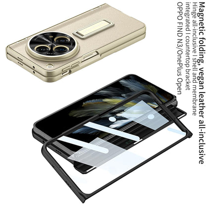 Magnetic Hinge Flux Leather Case For OnePlus Open