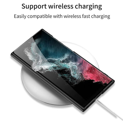 Galaxy S22 Ultra Luxury Thin Standing Case With S-Pen Slot