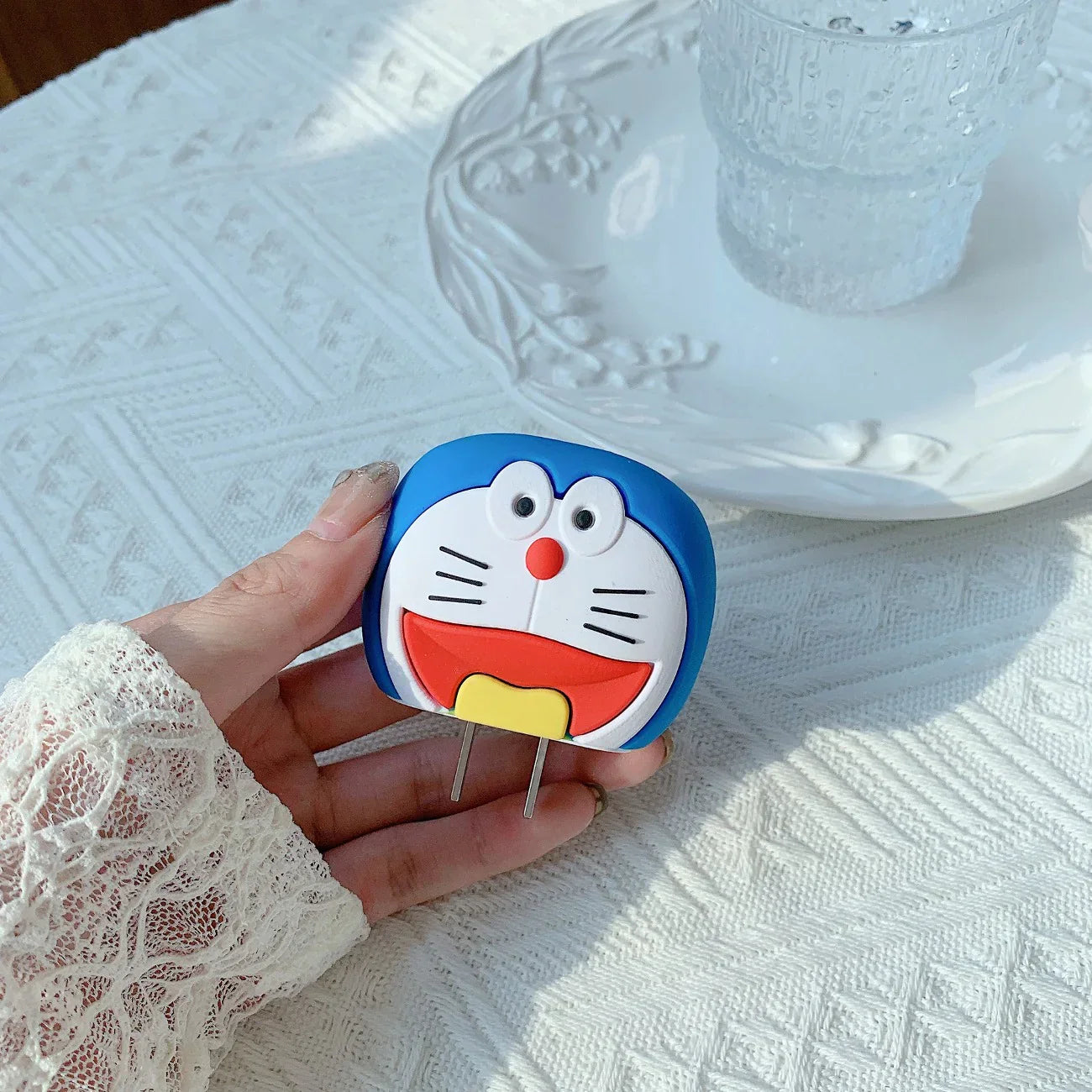 Cute 3D Cartoon Character Stitch Cable Protector  (Blue)