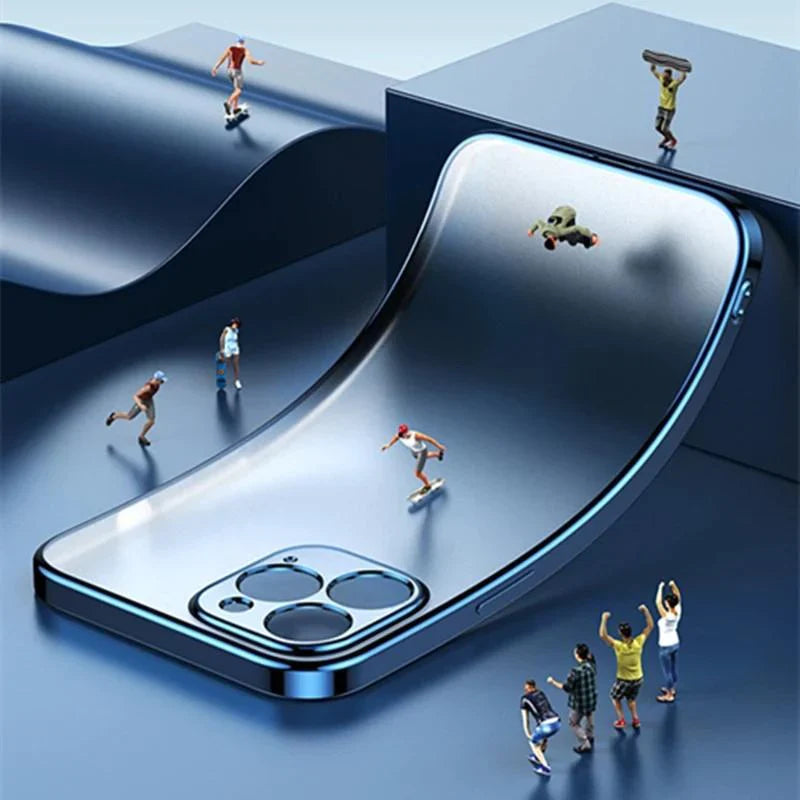 iPhone 14 Series Electroplating Silicone Transparent Glitter Case
