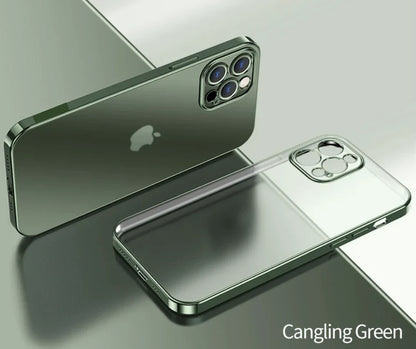 iPhone 14 Series Electroplating Silicone Transparent Glitter Case
