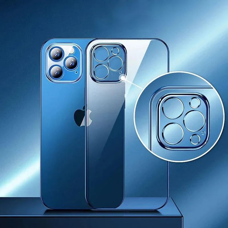 iPhone 14 Series Electroplating Silicone Transparent Glitter Case