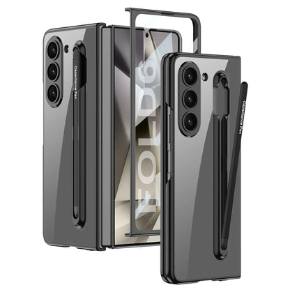 Transparent Case With Screen Protector & Tough Pen For Galaxy Z Fold  Series