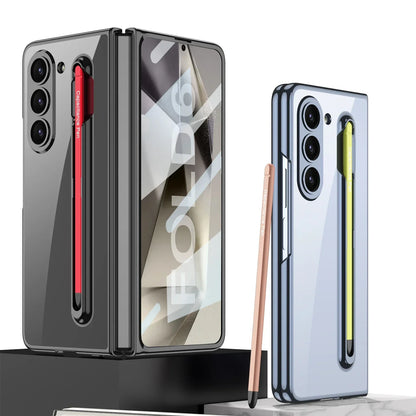 Transparent Case With Screen Protector & Tough Pen For Galaxy Z Fold  Series